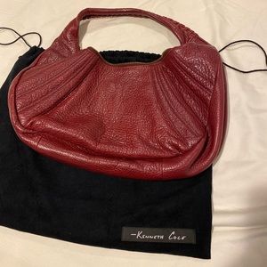 Red Kenneth Cole leather hobo Bag! Beautiful!!